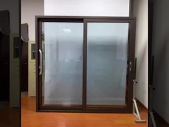 Balcony Position Aluminium Sliding Glass Doors With Double Tempered Glaze Custom Color