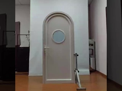 Customized Powder Coating Aluminium Hinged Casement Doors Cambered roof