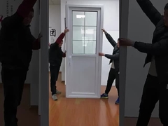 White PVC Hinged Door Customizable Size Pvc Swing Door Zinc Alloy Hardware